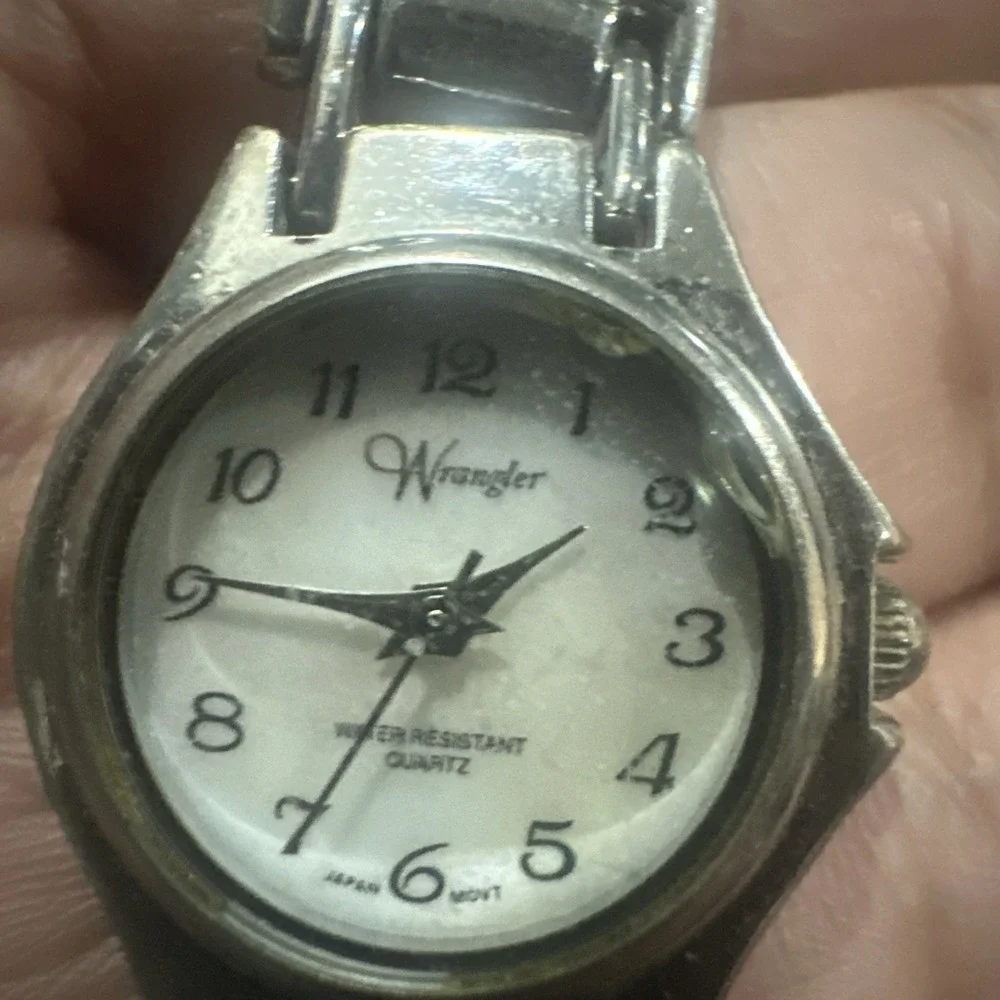 Working Vintage Wrangler Women's Watch Abstract Steel Dainty Band 24mm Fit 6.75